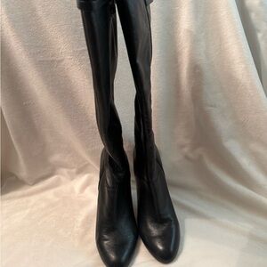 Gently Used Ninewest Tall Black Heeled Boot Women’s 9M